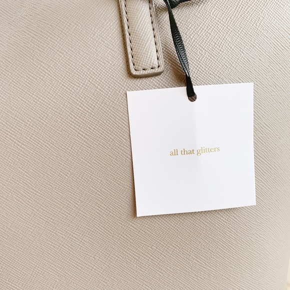 Gaby’sBags👜💕-Kate Spade Large Glitter Tote Gray - Picture 7 of 7